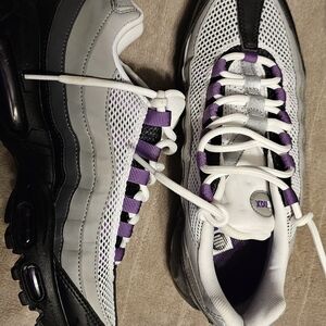 Women's Sneakers - Black, White, and Purple